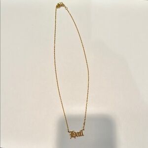 Hail' Pendant Necklace university of Michigan